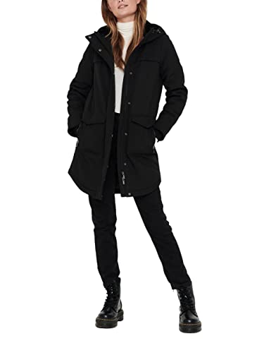 Only Onlmaastricht Otw Noos-Parka Chaquetas, Negro, M para Mujer