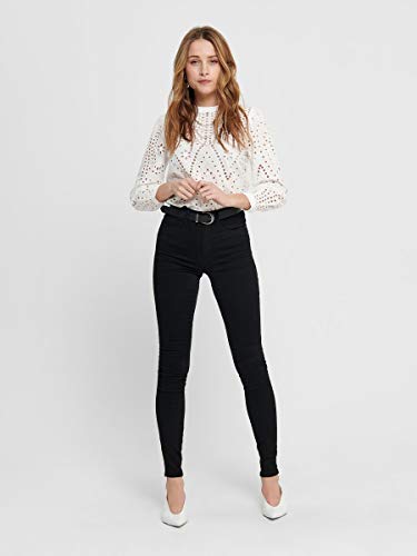 Only Onlroyal High SK Jeans Pim600 Noos Vaqueros, Black, XL / 30L para Mujer