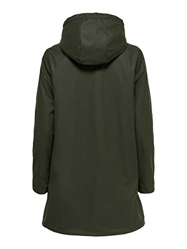 Only ONLSALLY Raincoat CC OTW Abrigo, Verde (Rosin), L para Mujer