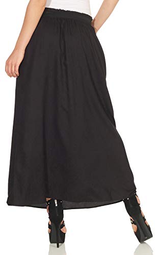 Only Onlvenedig Paperbag Long Skirt Wvn Noos Falda, Negro (Black Black), 42 (Talla del Fabricante: Large) para Mujer