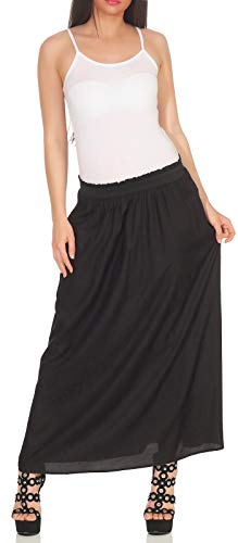 Only Onlvenedig Paperbag Long Skirt Wvn Noos Falda, Negro (Black Black), 42 (Talla del Fabricante: Large) para Mujer