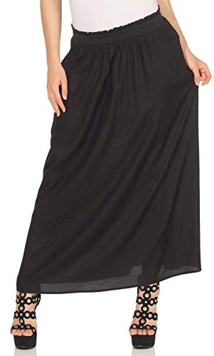 Only Onlvenedig Paperbag Long Skirt Wvn Noos Falda, Negro (Black Black), 42 (Talla del Fabricante: Large) para Mujer