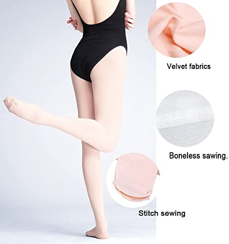 ONTYZZ Medias de Ballet Sin Costura para Niñas y Damas Danza Medias Pantys Estirar 90 Den Utilizado para la Clase de Danza o Espectáculos Rosa-Claro/M