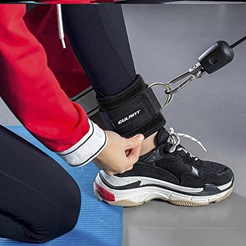 ONTYZZ Puño del Tobillo 2 Piezas Correa de Gimnasio Pesas de Tobillo Ajustables Mujeres Hombres Correas de Tobillo Fitness con Anillo en D Correa de Puño Puño de Tobillo para Máquina de Cable