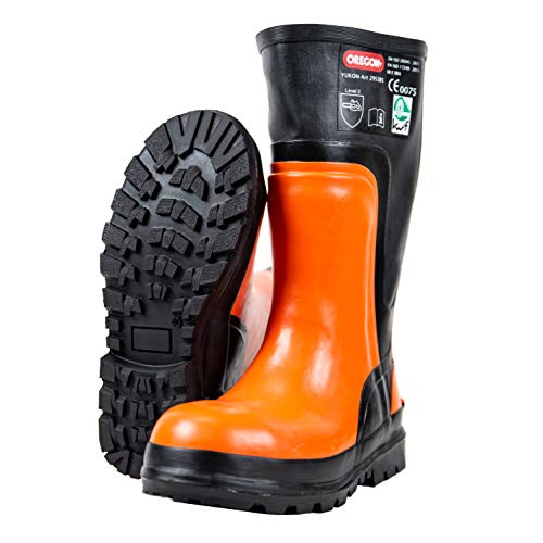 Oregon Yukon Botas de Seguridad de Goma con Protección Anticorte y Punta de Acero (Talla 42)