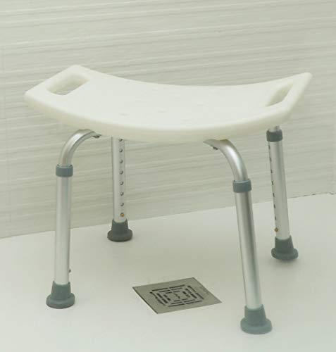 OrtoPrime Taburete de Ducha Antideslizante - Asiento de Baño Ortopédico Regulable en Altura 8 Posiciones - Taburete Baño para Adultos y Niños - Banqueta Ducha