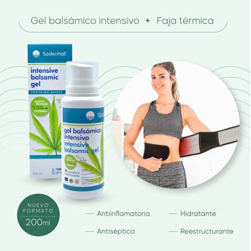 PACK Faja Lumbar para Hombre y Mujer + Gel Relajante Muscular / Para Dolores de Espalda asociados al Trabajo , Lumbago, Hernia Discal, dorsal / Fajas térmica para el dolor en lumbares