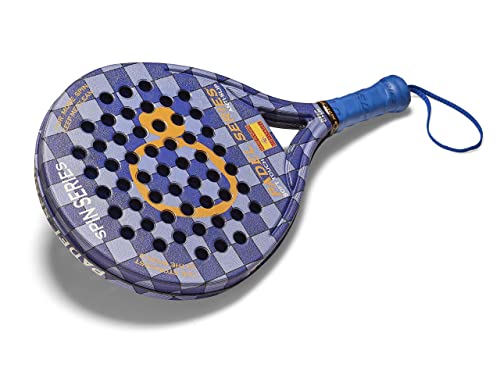 Padel Series - SPIN Series Blue | Pala de Padel Fabricada en ABS y Policarbonato | Buen Control y Máximo Efecto | Caras Antideslizantes | Modelo Semi Blando con 2 Capas de Espuma Firm y Capa Soft