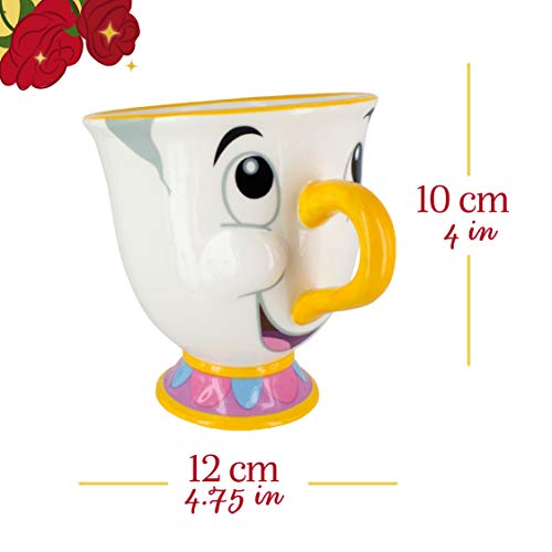 Paladone- La Bella y la Bestia Taza Chip- producto con licencia oficial Disney