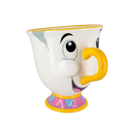 Paladone- La Bella y la Bestia Taza Chip- producto con licencia oficial Disney