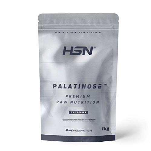 Palatinosa (Isomaltulosa) de HSN | Muy Bajo Índice Glucémico, Carbohidratos de Lenta Asimilación Ideal para Actividades de Larga Duración | Vegano, Sin Gluten, Sin Lactosa, Sin Sabor, En Polvo, 1Kg