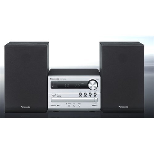 Panasonic SC-PM250 - Microcadena (Hi- Fi, Bluetooth, Equipo De Sonido Para Tu Hogar, CD, Bluetooth, USB, MP3, Radio FM, 20W (RMS),Diseño compacto, Ecualizador)-Color Plata