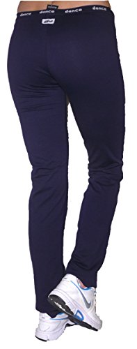 Pantajazz - Pantalones de cintura baja rectos deportivos para fitness, Danza gimnasia, Pilates, Walking de algodón elástico para mujer, turquesa, 38