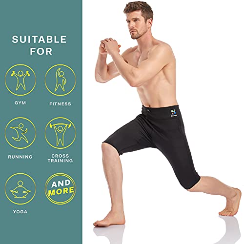 Pantalon Corto Hombre Deporte Adelgazantes, Shorts Deportivos, Pantalón Chandal, Mallas Cortas Running, Pantalones Jogger, Bermudas de SCR-5500 - Efecto Sauna