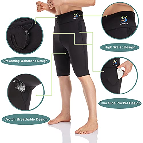 Pantalon Corto Hombre Deporte Adelgazantes, Shorts Deportivos, Pantalón Chandal, Mallas Cortas Running, Pantalones Jogger, Bermudas de SCR-5500 - Efecto Sauna