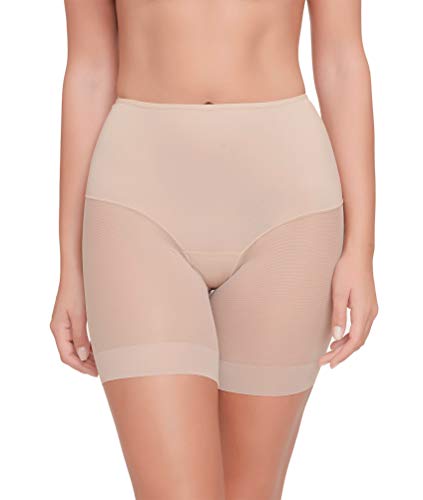 Pantalon Faja Anti-rozadura Invisible y Super Ligero. Tejido Elastico y Super Suave. (Beige, M)