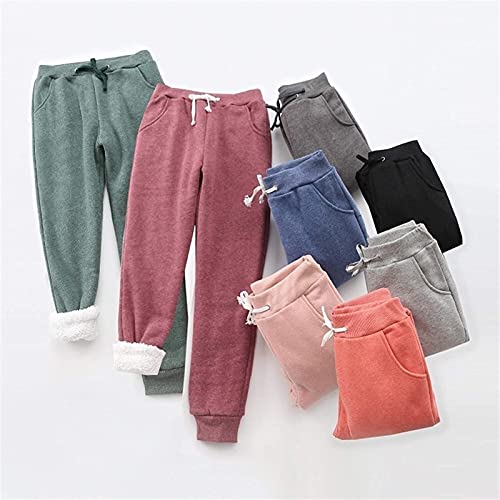 Pantalones De Jogging Con Forro Polar Interior Pantalones De Chándal Con Forro Térmico De Invierno Pantalones De Senderismo Al Aire Libre Pantalones De Entrenamiento Engrosados ​​con Bolsillos