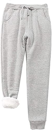 Pantalones De Jogging Con Forro Polar Interior Pantalones De Chándal Con Forro Térmico De Invierno Pantalones De Senderismo Al Aire Libre Pantalones De Entrenamiento Engrosados ​​con Bolsillos