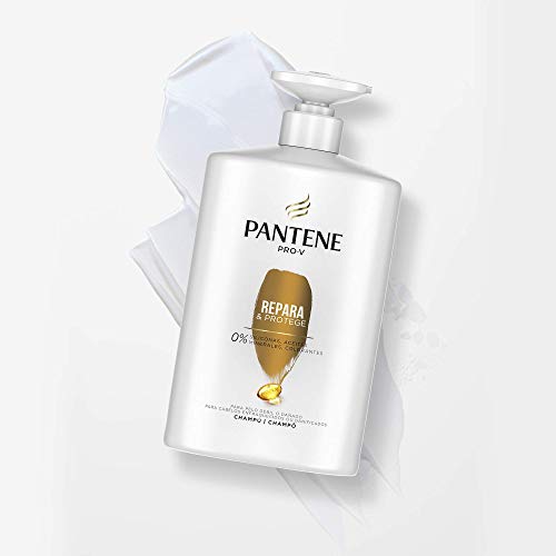 Pantene Champu, Repara Y Protege, 2 x 1 litro, Como Vitaminas Para El Cabello, Sin Siliconas