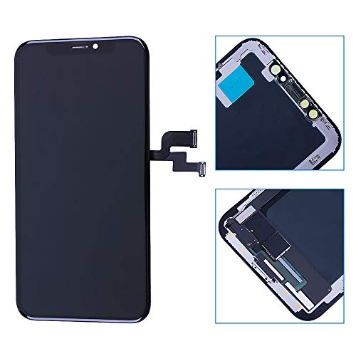 Para Pantalla De iPhone 11 Pro Recambio Para LCD iPhone 11 Pro Para Repuesto Pantallas iPhon 11 Pro LCD Display Completa A2215, A2160, A2217 Touch Digitizer Replacement Sensor(Incell,Negro)