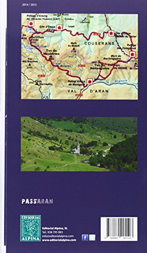 Pass'Aran. Couserans-Aran. Mapa-Gía. Escala 1:25.000. Catalán, castellano, francés, aranés. Editorial Alpina. (TRAVESIAS - 1/25.000)