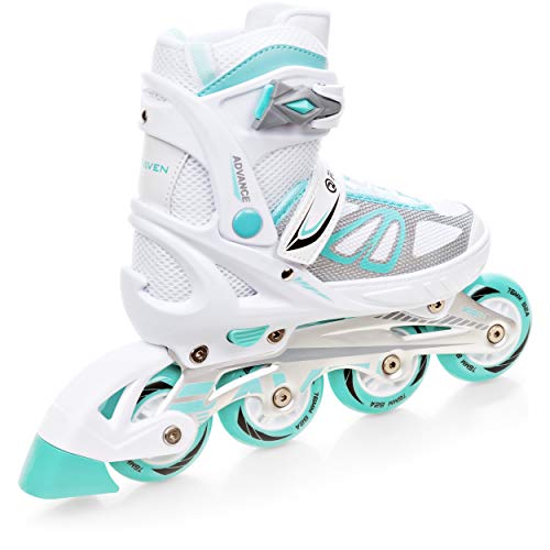 Patines en línea Advance Ajustables y modificables Blanco/Menta, 35 a 39