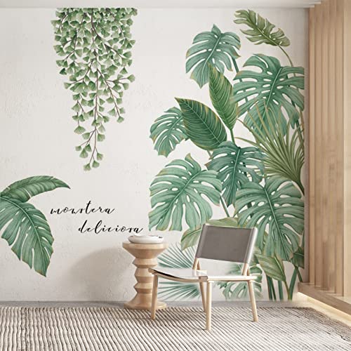 Pegatinas de Pared Planta, Planta Tropical Hoja Etiqueta, Vinilo Decorativo Hoja Planta Tropical, Planta Tropicales Vinilos, Pegatinas de Planta Tropicales, para Dormitorio, Sala de Estar, Comedor