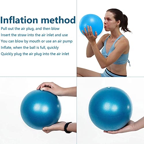 Pelota de Pilates de Yoga de 25 cm, 3 Pelotas de Ejercicio Pequeñas, Entrenamiento de Equilibrio de Estabilidad, Yoga, Masaje y Pilates