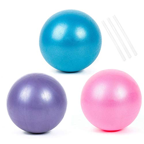 Pelota de Pilates de Yoga de 25 cm, 3 Pelotas de Ejercicio Pequeñas, Entrenamiento de Equilibrio de Estabilidad, Yoga, Masaje y Pilates