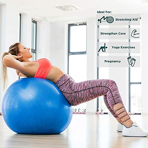 Pelota de Pilates,Sillas Ergonomicas Oficina Prueba de Polvo Abrigo,Silla De Pelota Sentada Con Funda Y Bomba, Asiento ErgonóMico De Pelota De Asiento, Pelota De Ejercicio Para Yoga Y Pilates Fitball