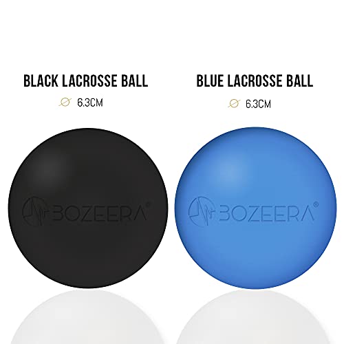 [Pelota Lacrosse] Lacrosse Ball Set 2x 9 cm - Bola Masaje - Pelota Masaje Muscular, Incluye Vídeo Instrucciones (Español), Folleto de Ejercicios y Bolsa – Premium Set