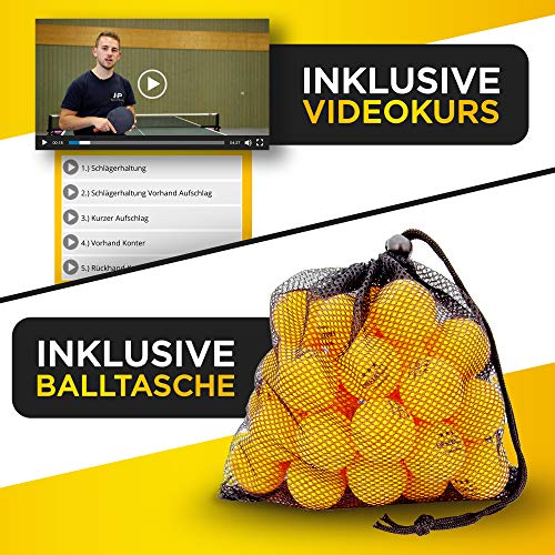 Pelotas Ping Pong de 3 Estrellas Dieker Sports [42 Pelotas + Bolsa + Vídeo] – Pelotas Ping Pong que cumplen con las Prescripciones de ITTF – Pelotas Ping Pong 3 Estrellas perfectas para todos