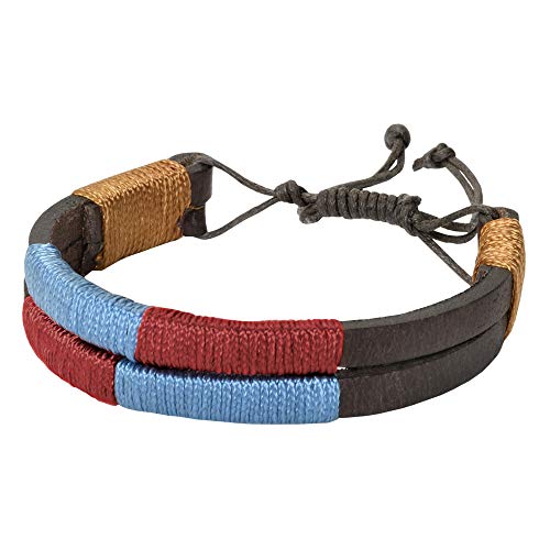 PELPE - Cinturón argentino de piel, con pulsera de hilo y cuero a juego. Cinturón bordado sobre cuero, para hombre y mujer. Cinturones argentinos Polo