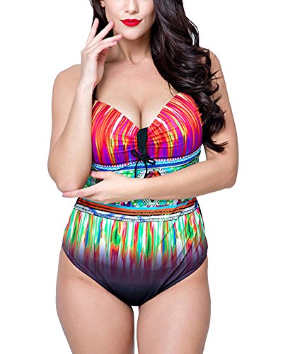 PengGengA Mujer Triangular Bikini Tallas Grandes Bañadores Slim Monokini Traje De Baño Negro 56