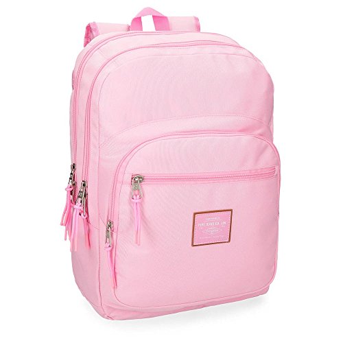 Pepe Jeans Cross Mochila adaptable a carro, doble compartimento, 44 cm, color Rosa