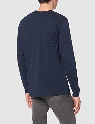 Pepe Jeans Eggo Long Camiseta de Manga Larga, Azul (Navy 595), L para Hombre