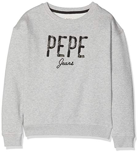 Pepe Jeans Nancy Sudadera, (Grey Marl 933), 7-8 años (Talla del Fabricante: 7/8 años) para Niñas