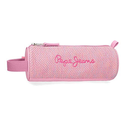 Pepe Jeans Rose Estuche Redondo Rosa 23x9x9 cms Poliéster