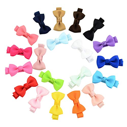 Pequeño pelo arco grosgrain cinta pinzas para el pelo pinzas de cocodrilo para niñas bebés niños pequeños 40pcs