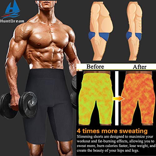 Pérdida de peso para hombres Sauna Sudor caliente Pantalones cortos térmicos Body Shaper Neopreno Atlético Yoga Pantalones Gimnasio Tummy Quemador de grasa Pantalones deportivos para adelgazar