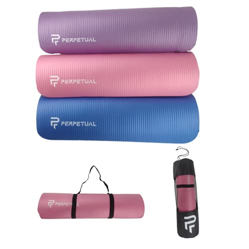 PERPETUAL Esterilla Yoga Mat Antideslizante 10mm Colchoneta Gruesa Plegable Ligera Gimnasia Pilates Fitness Gimnasio Casa Ejercicios Hombre Mujer Ecológica Deporte