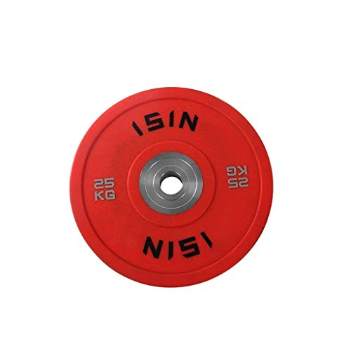 Pesas de Disco Discos de Pesas para Musculación Barra de placas ajustado cubierto de goma Barra Peso Placa Sentadilla Press de banca Peso Placa Placa Olímpico Comercial Discos de Pesas Fitness y Ejerc