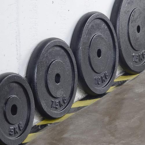 Pesas de Disco Discos de Pesas para Musculación Las placas con barra Cast Iron Piece Barra 25MM pequeño agujero de pulverización de arco pieza de elevación Equipo Contrapeso pieza equipo de la aptitud