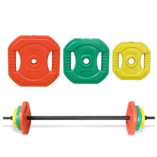 Pesas de Disco Discos de Pesas para Musculación Placas Olímpico fraccional Barbell estándar de 1 pulgada Grip Peso Placas, Placas de la pesa Barbell - Set de 2 pequeñas placas con barra mancuernas Pes