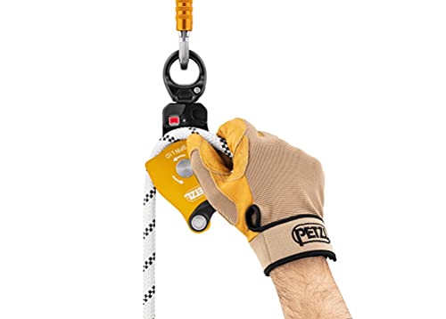 PETZL SPIN L1D Polea Simple con Muy Alta Eficiencia con Sentido Rotación Y Walker, Adultos Unisex, Amarillo, Taglia Unica