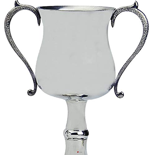 Pewter Sporting Trophy 6 Pulgadas Pulido Estilo Georgiano Fútbol, ​​Rugby, Remo