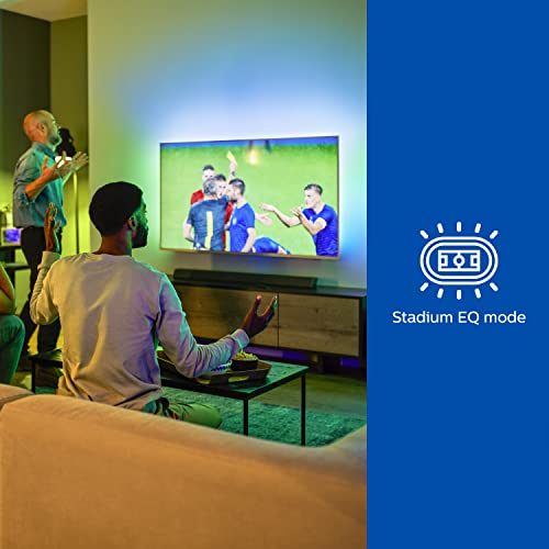 Philips Barra de Sonido para TV con Subwoofer Integrado/Altavoz Bluetooth, 2.1 Canales, 200 W, Dolby Audio, HDMI ARC, DTS Play-Fi, Asistente de Google y Alexa - Home Cinema Philips TAB8205/10