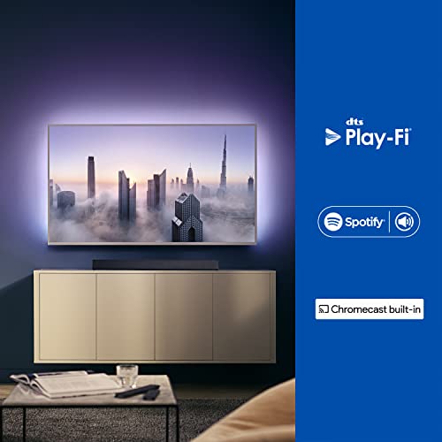 Philips Barra de Sonido para TV con Subwoofer Integrado/Altavoz Bluetooth, 2.1 Canales, 200 W, Dolby Audio, HDMI ARC, DTS Play-Fi, Asistente de Google y Alexa - Home Cinema Philips TAB8205/10