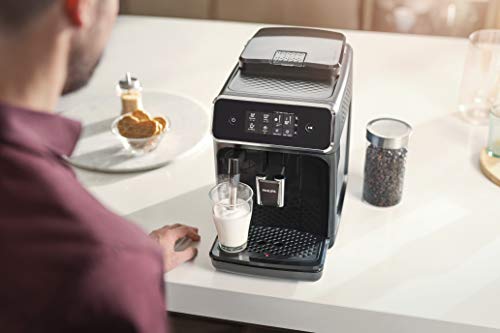 Philips EP2220/10 Cafetera superautomática, Acero Inoxidable, Negro Mate