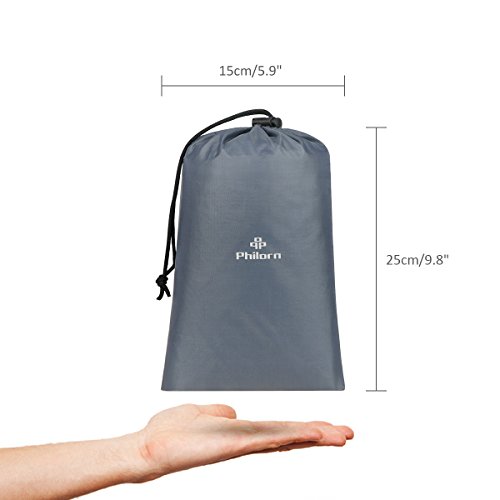 PHILORN Grande Manta de Picnic Esterilla de Playa(200×150 cm) con 4 Estacas Metálicas Plegable Portátil Impermeable Ligero para Viajar, Acampada